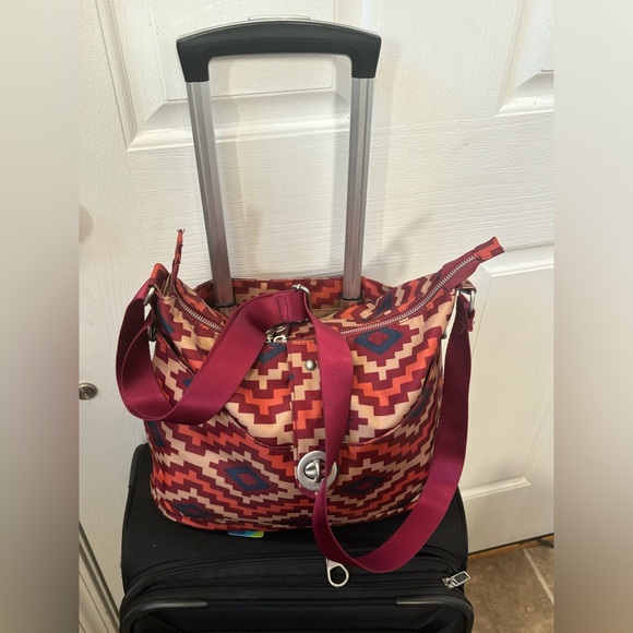 Baggallini Alberta Tote. Aztec Print Shoulder Crossbody Tablet Travel Bag - Picture 12 of 16
